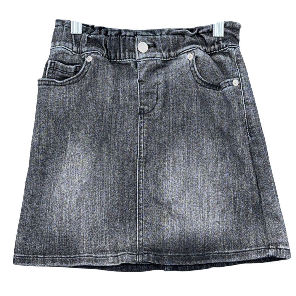 Cat & Jack Denim Skirt Girls Size M 7/8 Cotton Blend Gray